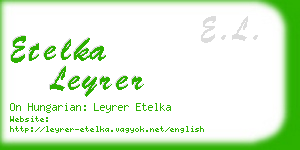 etelka leyrer business card